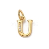 Brass Micro Pave Cubic Zirconia Charms KK-I382-03G-U-1