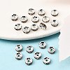 Brass Grade A Rhinestone Spacer Beads RSB036NF-05-4