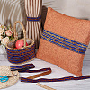 Ethnic Style Polyester Jacquard Leaf Ribbons SRIB-WH0011-198A-5