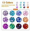 360Pcs 12 Colors Spray Painted Crackle Glass Beads Strands CCG-YW0001-13-2