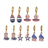 5 Pairs 5 Styles Independence Day Brass Huggie Hoop Earring Sets EJEW-JE05856-1