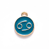 Alloy Enamel Pendants X-ENAM-S124-01B-05D-2