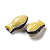 Handmade Printed Porcelain Beads PORC-E015-17I-2