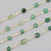 Handmade Natural Green Agate Beaded Chains CHC-I031-11G-4