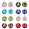   16Pcs 8 Colors Valentine's Day Glass Pendants GLAA-PH0002-24-1