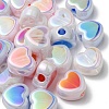 32Pcs 4 Colors UV Plating Rainbow Iridescent Acrylic Beads OACR-YW0001-32B-2