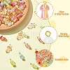 80Pcs 8 Colors Glass Pendants PALLOY-CJ00150-3