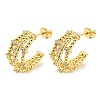 Brass Micro Pave Cubic Zirconia Stud Earrings EJEW-C066-05G-1
