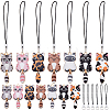 DIY Cat Alloy Enamel Pendants Mobile Straps Making Kit DIY-SC0025-53-1