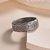 Viking Rune 304 Stainless Steel Finger Rings for Men WGDF4AB-53-1