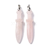 Natural Rose Quartz Big Pendants G-K338-41P-04-1