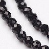 Natural Black Spinel Bead Strands G-P213-13-3mm-1