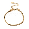 304 Stainless Steel Wheat Chains Bracelets for Women BJEW-A158-02H-G-4