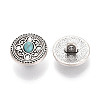 Zinc Metal Alloy & Natural Turquoise Buttons BUTT-WH0057-001A-AS-2