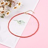 Round Opaque Colours Glass Seed Beaded Necklaces NJEW-JN03362-01-4