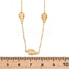 304 Stainless Steel Fish Bone Shaped Link Chain Necklaces for Women NJEW-A064-04G-5