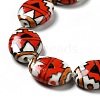 Handmade Printed Porcelain Beads PORC-F005-01E-6