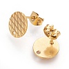 Ion Plating(IP) 304 Stainless Steel Ear Stud Findings STAS-O119-16A-G-1