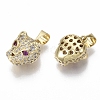 Brass Micro Pave Cubic Zirconia Charms ZIRC-R109-044G-NF-2
