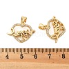 Brass Micro Pave Cubic Zirconia Pendants KK-R229-11G-C-3