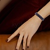 Synthetic Blue Goldstone Braided Bead Bracelet BJEW-SW00001-12-6