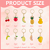 10Pcs Fruits Alloy Enamel & Brass Handmade Lampwork Shoe CHarms HJEW-DR00288-2