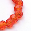 Transparent Glass Bead Strands GLAA-R166-6mm-01B-2