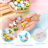 24Pcs 12 Style Handmade Bumpy Lampwork Beads Strands LAMP-KS0001-03-5