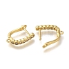 Rack Plating Brass Micro Pave Cubic Zirconia Hoop Earring Findings EJEW-H143-05G-2