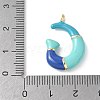 Brass Enamel Pendants KK-E093-03G-G-01-3