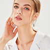 4 Pairs 4 Colors Glass Teardrop with Spiral Pattern Dangle Earring EJEW-FI0001-07-4