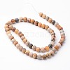 Frosted Round Natural Crazy Lace Agate Bead Strands G-J346-08-6mm-2