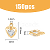 150Pcs Rack Plating Iron Heart Charms IFIN-FI0001-01-2