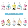 10Pcs Transparent Glass Pendants GLAA-YW0004-27-2