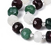 Natural Fuchsite & Garnet & White Moonstone Beads Strands G-T144-20A-01-3