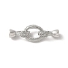 Brass Micro Pave Clear Cubic Zirconia Fold Over Clasps KK-M320-11P-1
