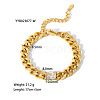 Stainless Steel Micro Pave Cubic Zirconia Bracelets for Women PW-WGA912F-02-1