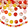 240Pcs 6 Colors Transparent Spray Painted Crackle Glass Beads Strands GLAA-PH0003-13-1