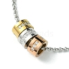 Rings 304 Stainless Steel with Rhinestone Pendant Necklace with Rolo Chains AJEW-Z025-02-2