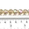 Electroplate Transparent Glass Beads Strands EGLA-A035-T10mm-L22-4