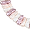 Electroplated Glass Pearl Beads Strands GL-CBA64F3-01B-2