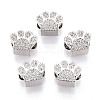 Brass Micro Pave Cubic Zirconia European Beads LS-ZIRC-T002-101-1