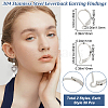 Beebeecraft 100Pcs 2 Style 304 Stainless Steel Leverback Earring Findings STAS-BBC0004-16-2