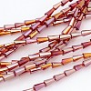 Faceted AB Color Plated Cone Electroplate Glass Beads Strands X-EGLA-F097-03-1