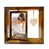 Double Sided Wooden Rotating Photo Frames with DIY Word Mom Heart DJEW-WH0056-004-1