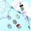 8Pcs 8 Colors Acrylic Rhinestone Rondelle Beads CLAY-YW0002-72-4
