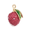 Fruit Alloy Enamel Pendants ENAM-P264-02H-G-2