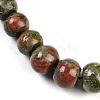 Natural Unakite Rondelle Graduated Beaded Necklaces for Women Men NJEW-K388-02G-2
