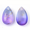 Two Tone Transparent Spray Painted Glass Charms X-GLAA-T017-02-B02-3