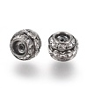 Brass Crystal Rhinestone Beads LS-RB-9X10-1-2